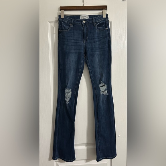 Mid Rise Distressed Bootcut Jean - Picture 2 of 2